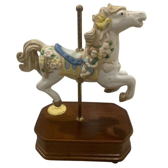 Vintage Memories Of Yesterday Carousel Horse By Mabel Lucie Attwell Music Box - Picture 1 of 7